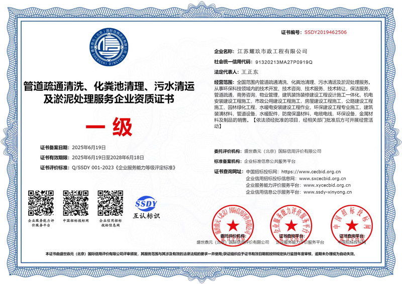 平谷企业资质证书